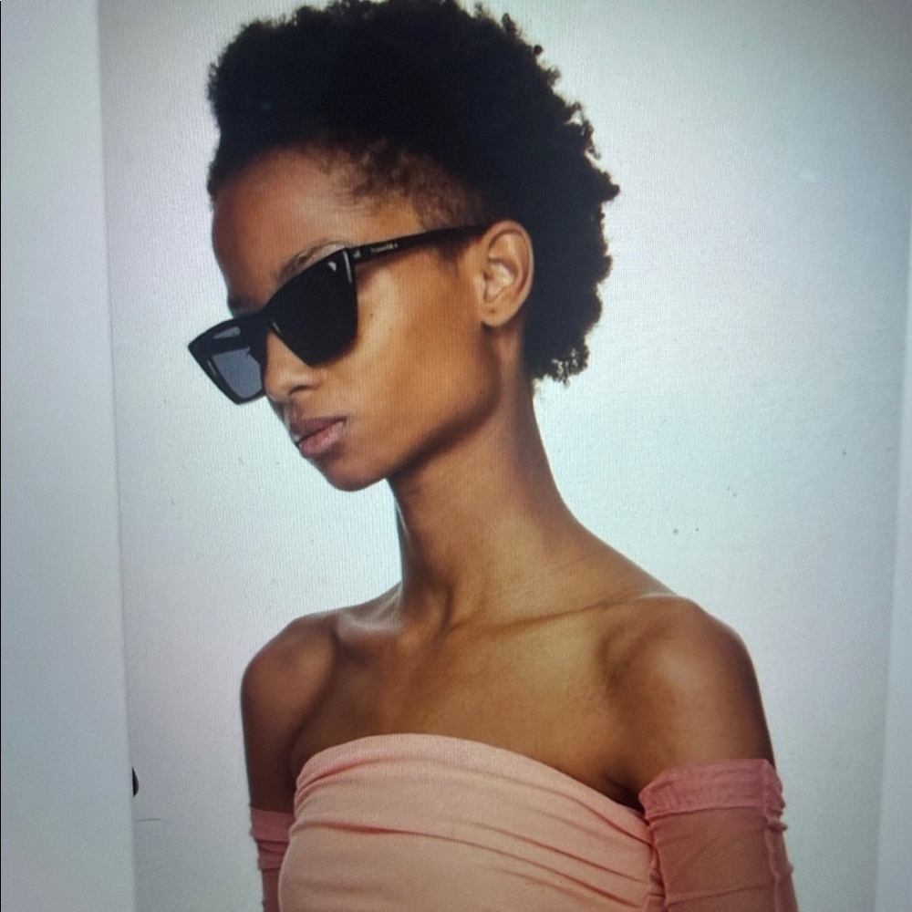 NWT Nanushka Bruno Bio Plastic Black Cat Eye Sunglasses